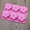 Stampi da forno Stampo per torta fai-da-te 6 Fiori Stampi per sapone fatti a mano in silicone Stampo per gelatina di fiori di ciliegio per strumenti