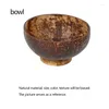 Skålar aqumotic naturlig kokosnötskål med basfruktsallad trä stabilt bordsartiklar kreativa skal bar kopp kök container