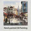 Scenic Landscape Canvas Art Cafe Stroll Brent Heighton Painting Handmade Modern Artwork Perfect Wall Decor for Home Office