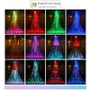 LED strings Moon star waterfall lights Christmas indoor outdoor waterproof solar remote control decorative lights 3.5m 346led 9 strings warm white RGB