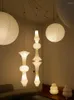 Kolye lambaları Modern Wabi-Sabi Tasarımcı Akari Noguchi Yong Işıkları Tavan Ev Dekoru Oturma Odası Kanepe Villa Asılı Lamba için LED E27