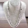 Chaînes nouées à la main 42 pouces / 60 pouces longs colliers Nature pierre 8 MM blanc Howlite collier sans fin infini perlé Yoga Mala perles