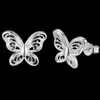 Charme nouvelles boucles d'oreilles en argent Sterling pour les femmes bijoux de fête élégant papillon clous d'oreilles cadeaux de noël R230605