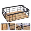 Storage Bottles Basket Decorative Exquisite Home Creative Iron Organizing Ornament Household Container