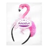 Bandanas Flamingo Bandband Hawaiian Tenues pour enfants décor Gift Festival Accessoires Satin Miss Pographies