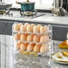 Storage Bottles Refrigerator Egg Organizer Tray Rack For Fridge Side Doors With 3 Layers Kitchen Organization Tools Date