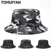 2023 Camouflage Bucket Hat for Men Casual Cotton Fisherman Cap Outdoor Tactical Military Hunting Hat Women Gorro Fishing Hats L230523