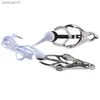 Clipes de peito de choque elétrico Grampos de mamilo E-Stim Clitóris feminino SM Bondage Jogo adulto Acessórios de paquera Brinquedo sexual L230518