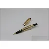 Gel Pens Gold Color Rollerball Pen Office Stationery With Diamond Inlay Trim And Serial Number The Random Delivery Drop School Busin Dh2Wh
