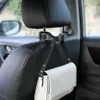 Nouveau crochet arrière 2 en 1 crochet d'appui-tête de voiture avec support de téléphone siège arrière cintre pour sac à main sac à main épicerie tissu pliable Clip Organiz