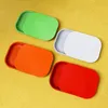 Smoking Colorful Portable Metal Preroll Scroll Roller Rolling Cigarette Cigar Tray Holder Magnetic Cover Dry Herb Tobacco Spice Miller Grinder Machine Plate DHL