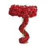 طاولة الزفاف الفاخرة الديكور الزهرة الاصطناعية زهرة فيريس العجلة رف المعاد
