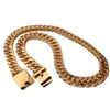 Men's Heavy Miami Cuban Link 14k Gold Plated Chain 16mm Large Solid Bracelet Set