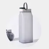 Wasserflaschen 600 ml faltbare Silikonflasche Outdoor-Sporttasse mit Griff Tragbare Reise Fitness faltbar für Radfahren Camp