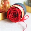 Fleurs décoratives Surprise Souvenir Éternel Rouge Rose Pour Toujours De Luxe Durable Fleur Câlin Seau Cadeau Boîte Saint Valentin