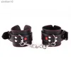 Hearts Handkle ankle restraints cosplay 엄격한 속박 놀이 펑크 BDSM 성인 게임 섹스 바람 장난감 중간 밤 애호가 손 L230518