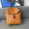 Unisex color matching shoulder backpack Designer Real Leather Classic Luxury Handbags Tote Female Purses 230603