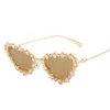 OEM China Wholesale UV400 Women Diamond Cat Eye Sunglasses Ladies Rhinestone Sun Glasses
