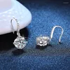 Dangle Earrings 2CT Moissanite Drop Women Platinum Plated D VVS1 Lab Diamond 925 Sterling Silver Pass With Gra