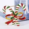 Broszki Blukome Christmas Bowknot Brooch Emalia Crutch Corsage for Women Męs Mężczyzny dla dzieci torba sweter