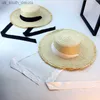 Summer Raffia Women Long Ribbon Wide Brim Beach Hat French Style Vintage Sunscreen Big Natural Wheat Str Hats Girl Bow Cap L230523