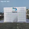 2023 Grande tenda gonfiabile a forma di cubo gonfiabile a LED con ventilatore / tenda di illuminazione gonfiabile per la mostra di eventi per feste