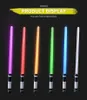 LED Light Sticks 2st blinkande lampor Laser Double Sword Saber Kpop Lightstick Cosplay Toys Sound and For Boys Girls Gift 230605