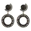 Dangle Earrings Pauli Manfi Fashion 2023 Ladies Vintage Drop Glass Shinny Party Round Women Accessories Long