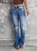 Vrouwen Jeans Vrouwen Gaten Gescheurd Kwastje Flare Jeans Hol Sexy Hoge Taille Denim Broek Dames Vintage Stretch Slanke Jeans Wijde Pijpen Broek J230605