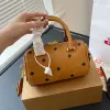 2023 boston mini bolsa de ombro feminina bolsa de couro real genuíno travesseiro bolsa de alça bolsas femininas tote mc estampagem de luxo bolsas femininas de grife com cavalo