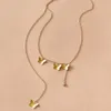 Pendant Necklaces Exquisite Gold Color Butterfly Necklace Elegant Womens Wedding Clavicle Chain Charming Ladies Party Jewelry Gifts