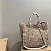 2023-Designer Bag Brand New Summer Woolen Beach Straw Bag Shopping Praktisk affärsresa stor kapacitet