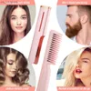 MS.Dear Hair Brush grzebień prostowanie prostowania luzu przeciwstatycznego pędzla przenośna masaż ogrzewania naprawa puszystych narzędzi do stylizacji L230523