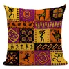 Capa de almofada estilo africano tribal étnico padrão geométrico fronha decorativa de linho para sofá decoração de casa