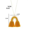 Pendant Necklaces 2023 Long Tassel Rainbow For Women Ethnic Bohemian U Sweater Link Chains Necklace African Jewelry