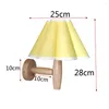 Wall Lamp Wooden Japan Style Light Lamps Petal Cloth LED Sconce With E27 Bulb Base For Bedroom Hallway Indoor Bedside Women