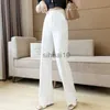 Spodnie damskie Capris 2022 Kobiety Summer Fashion Lose szerokie nogi spodnie Kobiet wysokiej talii Spodnie Panie Solidny kolor Szyfonowy Spodnie F34 J230605