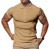 Chemises décontractées pour hommes à la mode hommes été haut pull doux chemise exercice à manches courtes Sport