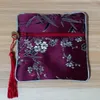 Gift Wrap 50pcs Customized Small Tassel Zip Purse Elegant Bamboo Chinese Silk Brocade Bags Wedding Party Favors