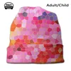 Berretti Abstract Paint Glass Mosaic Beanie Hat Men's Winter Skullies Berretti Pattern Texture Concept Colour Colorful