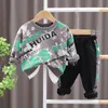 Clothing Sets Child Luxury Designer for Kids Baby Boy Clothes 12 to 18 Months Letter Printed Pullover T-shirts Tops and Pants Outfit R231206