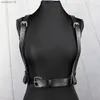 Uyee nya kvinnor Sexig underkläder Body Bondage Bowknot Leather Harness Belt Pu Justerbar Gothic Punk Suspender Garter Belt L230518