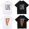 Luxury V Designer T-shirt Mens Sweatshirt Tryck Kort ärm T-shirt Män Kvinnor Pullover Tee Mens Stylist Vlone T Shirt Men Clothing Fashion Tshirt Plus Size Y1