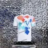 xinxinbuy Men designer Tee t shirt 23ss water color tie dye pattern short sleeve cotton women brown red yellow XS-XL