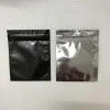 200pcs all-match clear mylar bags 샘플 패킷 금속 알루미늄 캔디 포장 지퍼 파우치 차 간식 용 플라스틱 포일 백