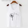 Women's Tanks Camis New Tank Tops Women Cartoon Floral Print Camisole Top Tee Shirt Femme Sexy Sleeveless Loose O-Neck Vest Plus Size White Tank Top T230605