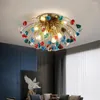 Lustres Couleur Cristal Plafond Lustre Pour Salon Chambre Branche Conception Lumière Moderne LED Décoration Intérieure Lampes