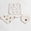 Bibs Burp Cloths Двойная цель мягкая ручка детская новорожденная слюна слюно