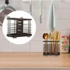 Storage Bottles Kitchen Wall Hanging Cutlery Holder Practical Chopstick Spoon Draining Bracket Sturdy Metal Rack For Utensil