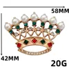 Brooches MITTO DESIGNED FASHION JEWELRIES AND ACCESSORIES BAROQUE STYLE PEARLS COLORED RHINESTONES PAVED CROWN DRESS BROOCH